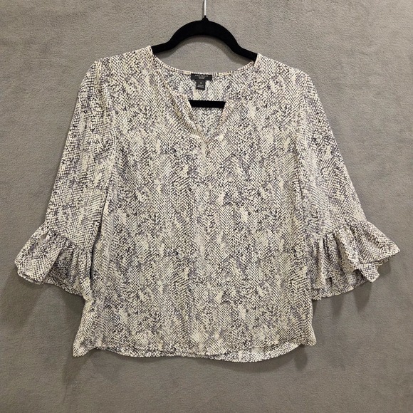 Ann Taylor Factory Tops - Ann Taylor Factory Boho Blouse Women's Size Petite Small Ruffle Sleeves Casual
